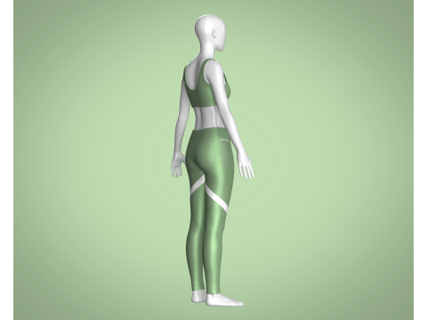Girls Bralette with Leggings V2 Modelo 3D