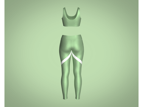 Girls Bralette with Leggings V2 Modelo 3D