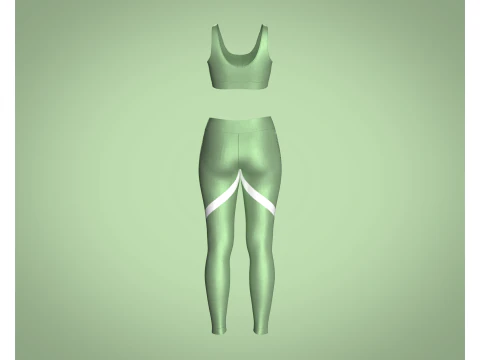 Girls Bralette with Leggings V2 3D Model