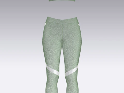 Girls Bralette with Leggings V2 3D Model