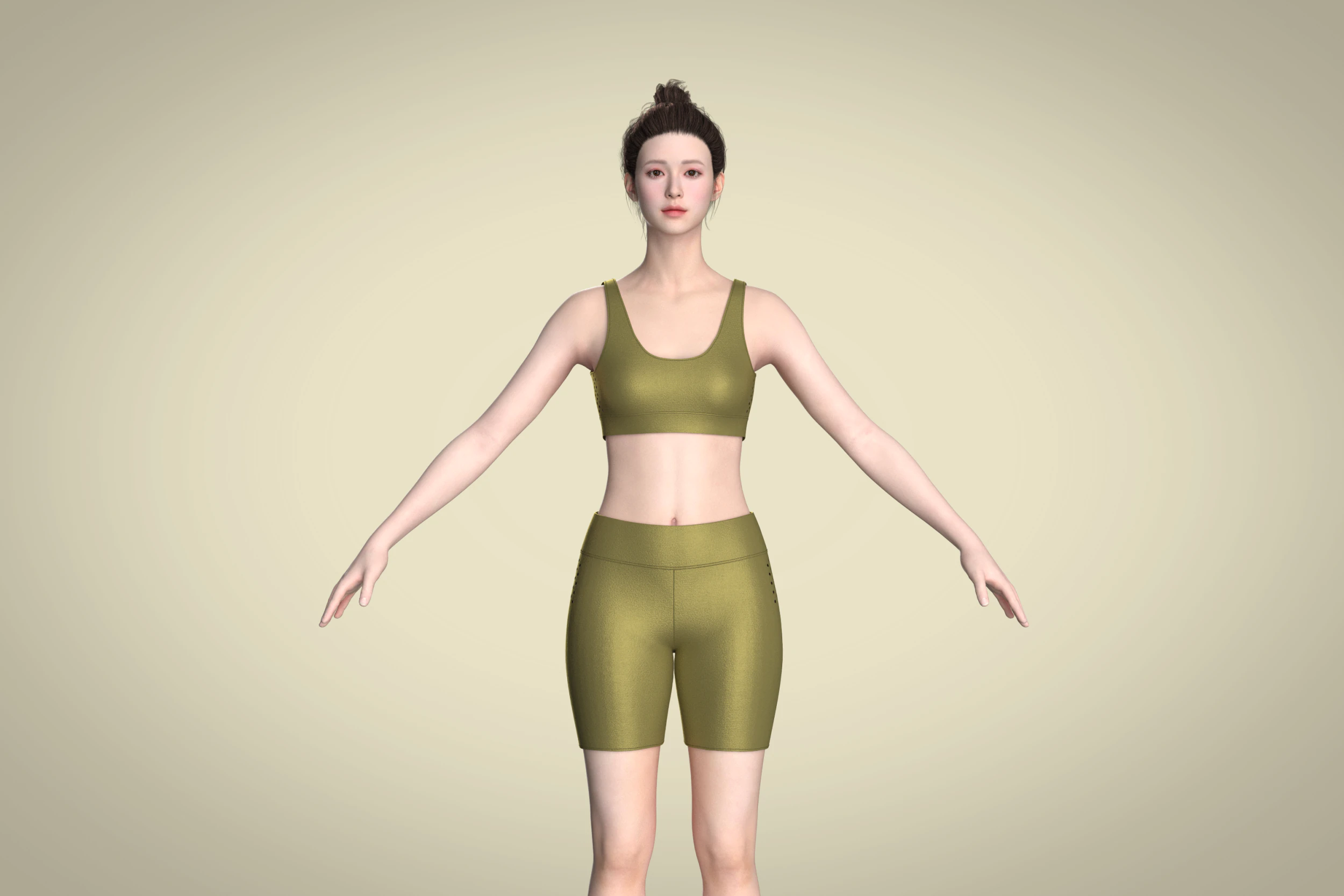 Ladies Yoga Bra With Shorts 3D Model .c4d .max .obj .3ds .fbx .stl .blend 
