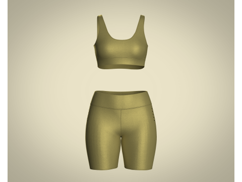 Ladies Yoga Bra With Shorts 3D Model