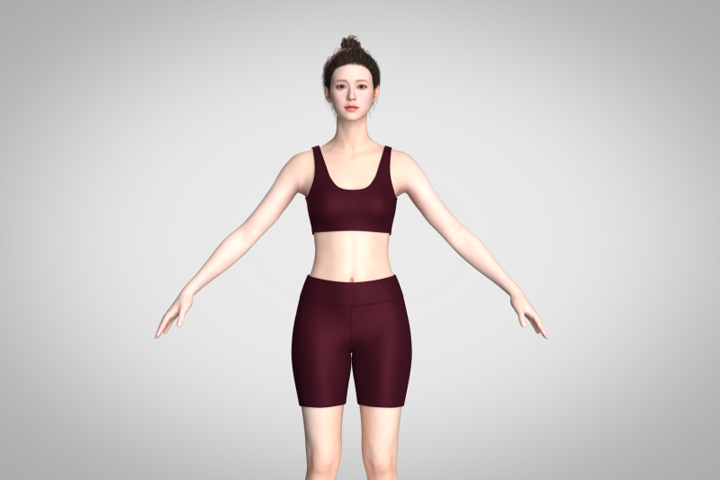 Ladies Yoga Bra With Shorts V2 3D 模型 .c4d .max .obj .3ds .fbx .stl .blend 