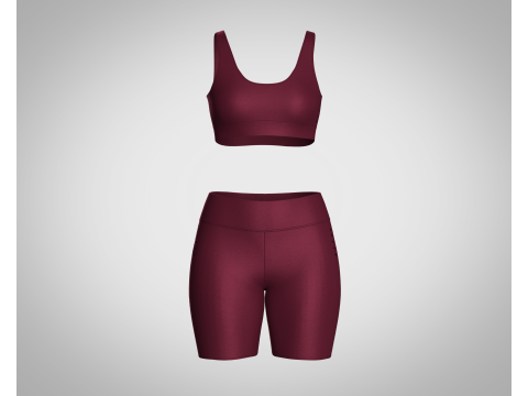 Ladies Yoga Bra With Shorts V2 3D 模型
