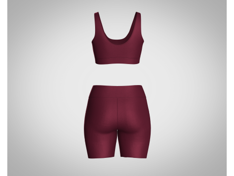 Ladies Yoga Bra With Shorts V2 3D 模型