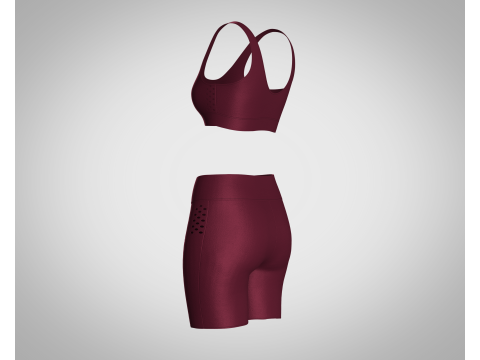 Ladies Yoga Bra With Shorts V2 3D 模型