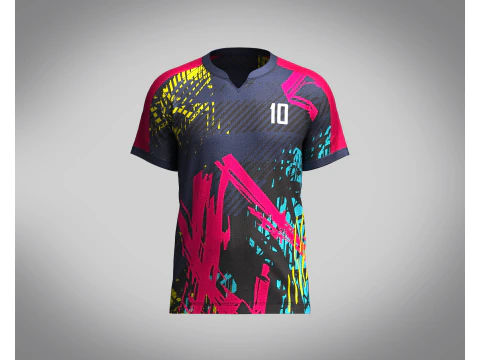 Чоловічий футбольний різнокольоровий трикотаж гравця-10 3D Модель