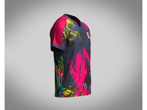 Men Soccer Multi color Jersey Player-10 3D 모델