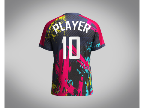 Men Soccer Multi color Jersey Player-10 3D 모델