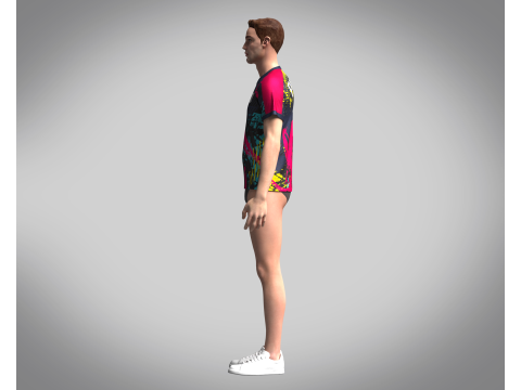 Men Soccer Multi color Jersey Player-10 3D 모델