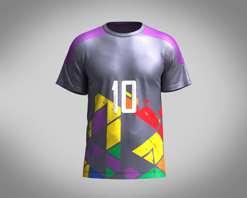 Soccer Ash with Multi color Jersey Player-10 3D Model .c4d .max .obj .3ds .fbx .stl .blend 