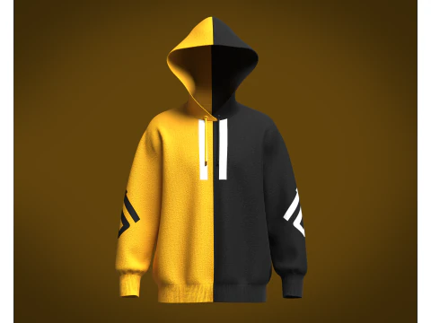 Erkekler Spor Kap&uuml;şonlu &Uuml;st 3D Model