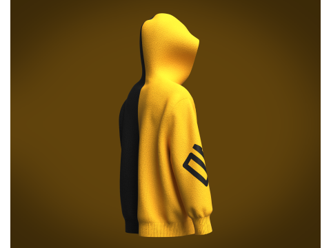 Men Sports Hoodie 3D Модель