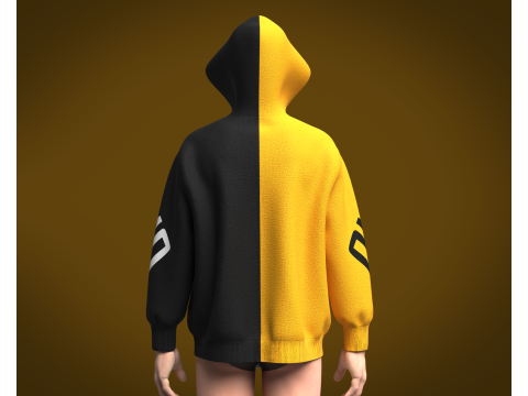 Men Sports Hoodie 3D Модель