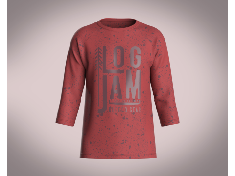 T-Shirt Three Quarter Sleeve - Log Jam 3D मॉडल