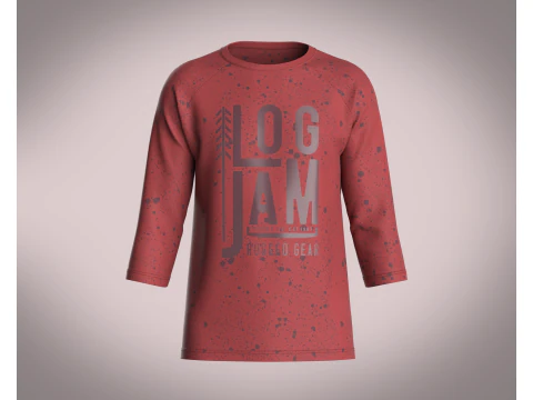 T-Shirt Three Quarter Sleeve - Log Jam 3D Model