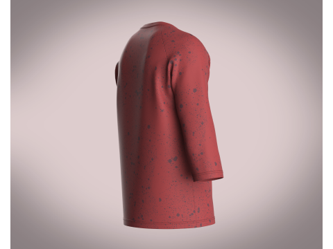 T-Shirt Three Quarter Sleeve - Log Jam 3D Model