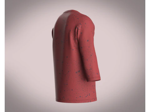 T-Shirt Three Quarter Sleeve - Log Jam 3D Model