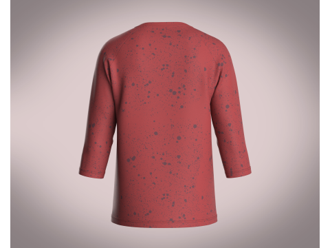 T-Shirt Three Quarter Sleeve - Log Jam 3D Model