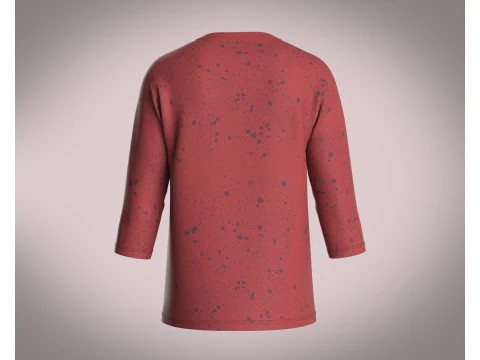T-Shirt Three Quarter Sleeve - Log Jam 3D Model