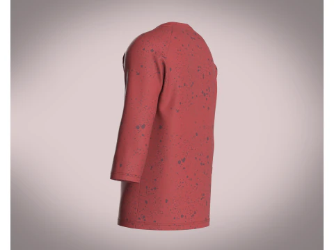 T-Shirt Three Quarter Sleeve - Log Jam 3D Model