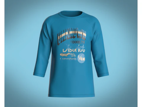 T-shirt manica tre quarti - SCONOSCIUTO Modello 3D