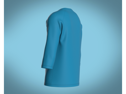 T-Shirt Three Quarter Sleeve - UNKNOWN 3D Model