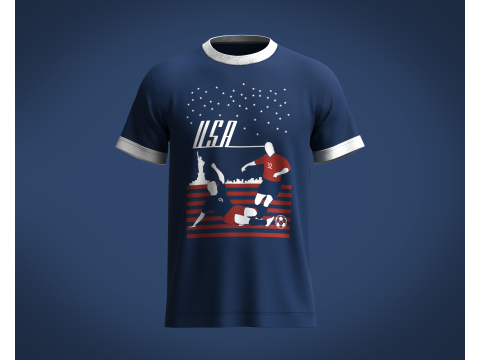T-Shirt - USA 3D Model
