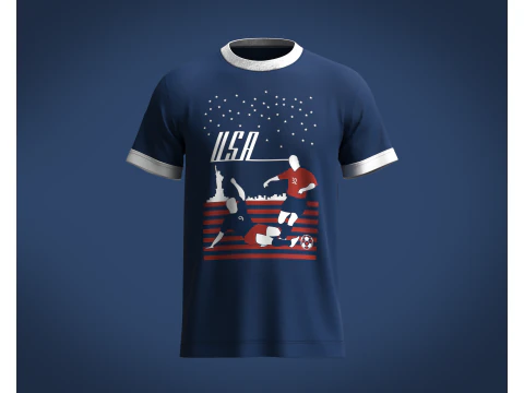 Футболка - США 3D Модель