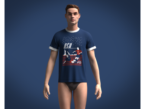 T-Shirt - USA Modello 3D
