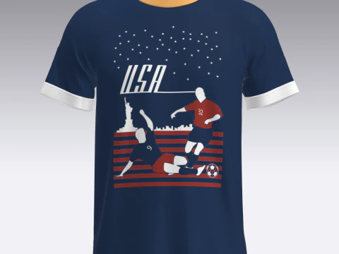 T-Shirt - USA 3D Model