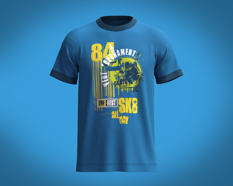 T-Shirt THE BEST Modello 3D .c4d .max .obj .3ds .fbx .stl .blend 