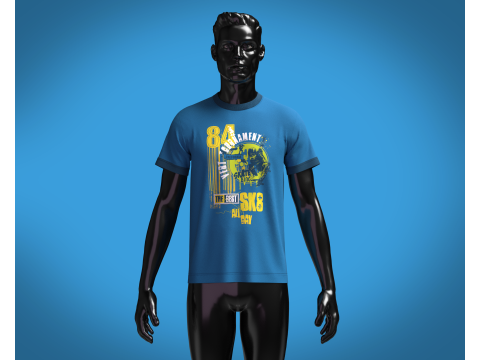 T-Shirt THE BEST Modello 3D