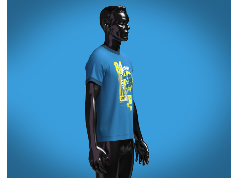T-Shirt THE BEST Modello 3D
