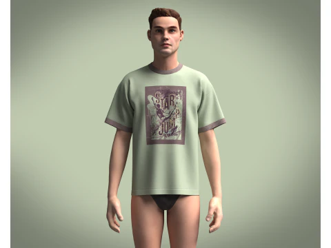 Tshirt - Jump 3D Model