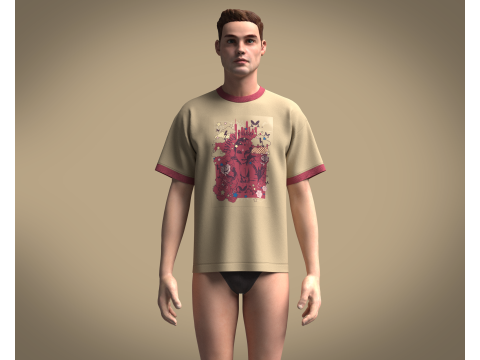 Tshirt - Gypsy Rose Modello 3D