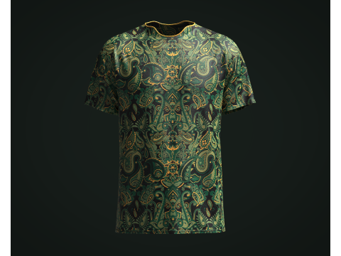 Tshirt - Paisley 3D Model