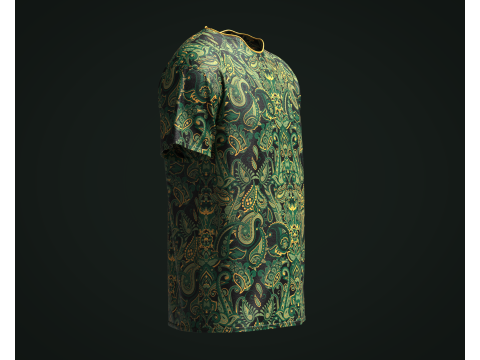 Tshirt - Paisley 3D Model