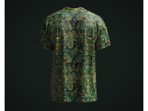 Tshirt - Paisley 3D Model