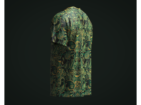 Tshirt - Paisley 3D Model