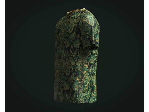 Tshirt - Paisley 3D Model