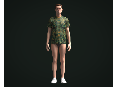 Tshirt - Paisley 3D Model