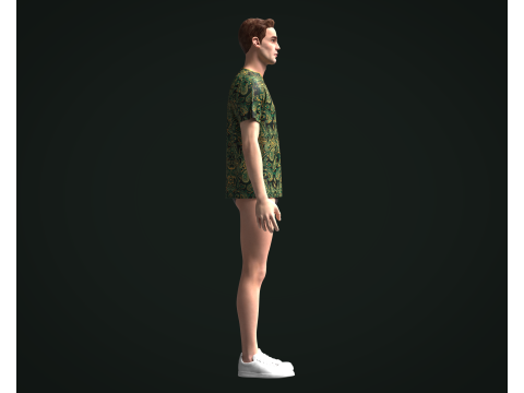 Tshirt - Paisley 3D Model