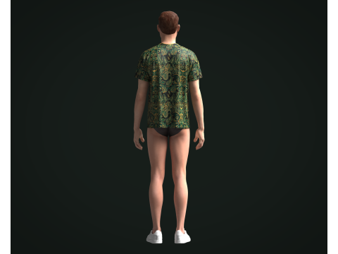 Tshirt - Paisley 3D Model
