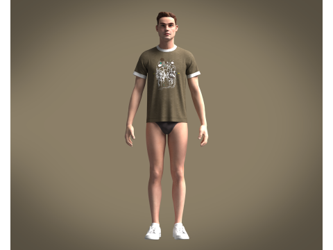 Tshirt - Printed V2 Modello 3D