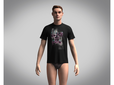 Tshirt - ALLSNOW Modèle 3D