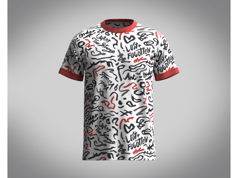 T-Shirt AOP 3Dモデル