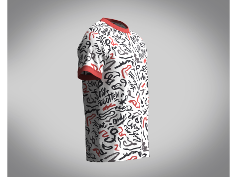 T-Shirt AOP 3D मॉडल