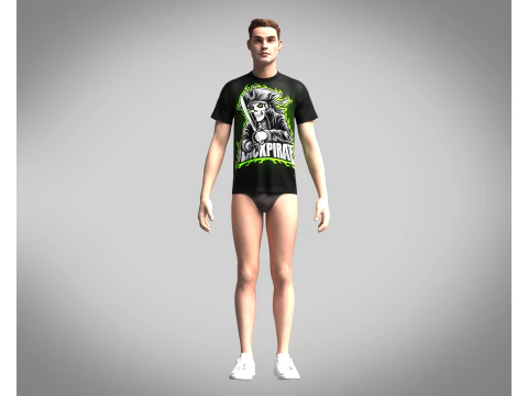 T-Shirt BLACKPIRATE 3D Model