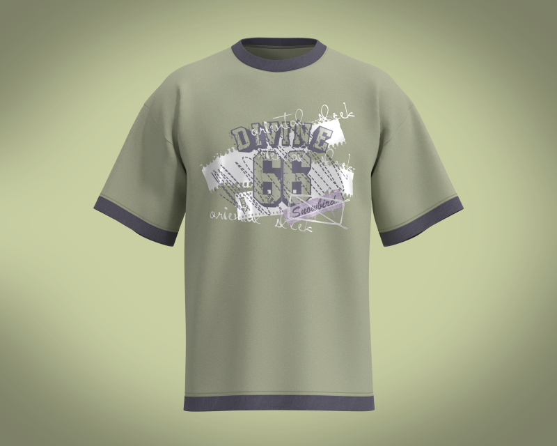T-Shirt DIVINE 66 3D 模型 .c4d .max .obj .3ds .fbx .stl .blend 